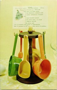 Advertising Measure Maid Cups National Handcraft Institute Vtg Chrome Postcard 