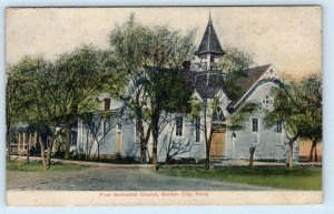 GARDEN CITY, KS Kansas ~ First METHODIST CHURCH c1910s Finney County Postcard