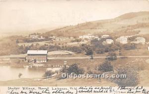 Shaker Village, Real Photo Mount Lebanon, NY, USA 1906 writing on front