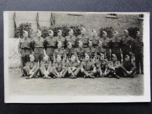 Group Portrait of Soldiers in Uniform (2) - Old RP Postcard