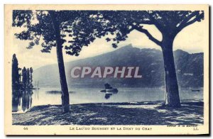 Old Postcard Lake Bourget and the Dent du Chat
