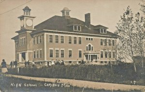 Caribou ME High School Real Photo Postcard