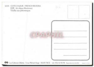 Modern Postcard Eze Alpes Maritimes picturesque Old Street