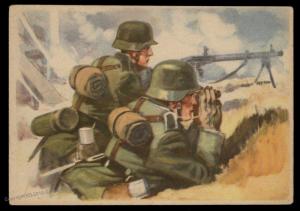 3rd Reich Germany Gutjahr 641 MG Unit Propaganda Card 91253