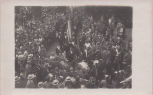 Pfalzer German Empire Post WW1 Street Parade Antique Real Photo Postcard