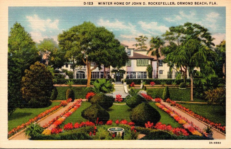 Florida Ormond Beach Winter Home Of John D Rockefeller Curteich