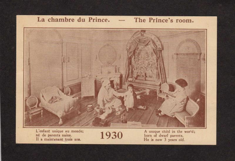 QC Midgets Palace Nains Montreal Quebec Canada CARD Nicol (Not a Postcard)