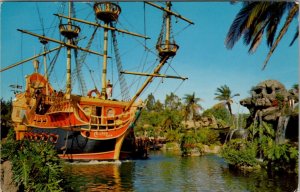 Disneyland Pirate Ship Chicken of the Sea Anaheim California Postcard X7