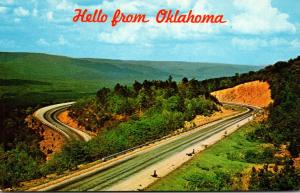 Oklahoma Hello Showing Scenic Mountain Drive On Highway U S 259