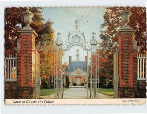 Postcard Gates at Governor's Palace, Williamsburg, Virginia