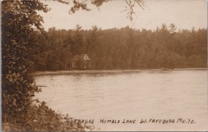 Kimball Lake Fryeburg Maine, Kimble Lake Vintage RPPC C129
