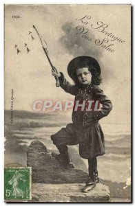 Old Postcard Brittany Hail Children Folklore