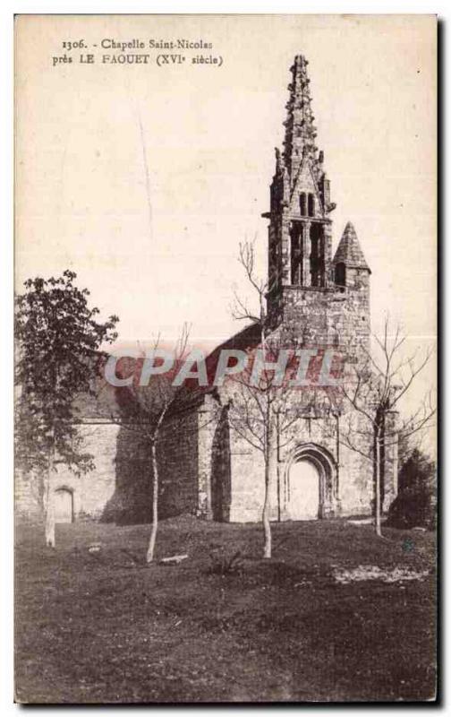 Postcard Old Chapel near Saint Nicolas Le Faouet