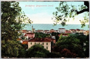 Bordighera Borgo Marina (Nord) Italy Buildings Ocean View Postcard