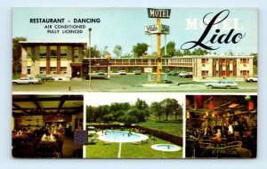 Motel Lido roadside MONTREAL Canada Chrome Postcard