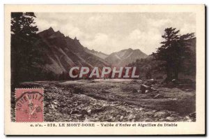Old Postcard Le Mont Dore Vallee D & # 39Enfer And Hands Of The Devil