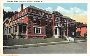 AUBURN, ME Maine  AUBURN HOME FOR AGED WOMEN  Androscoggin Co   c1920's Postcard