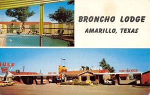 Amarillo Texas Broncho Lodge Multiview Antique Postcard K30129