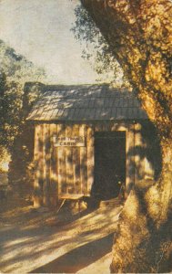 Mother Lode California 1943 Soldiers Postcard Mark Twain's Cabin