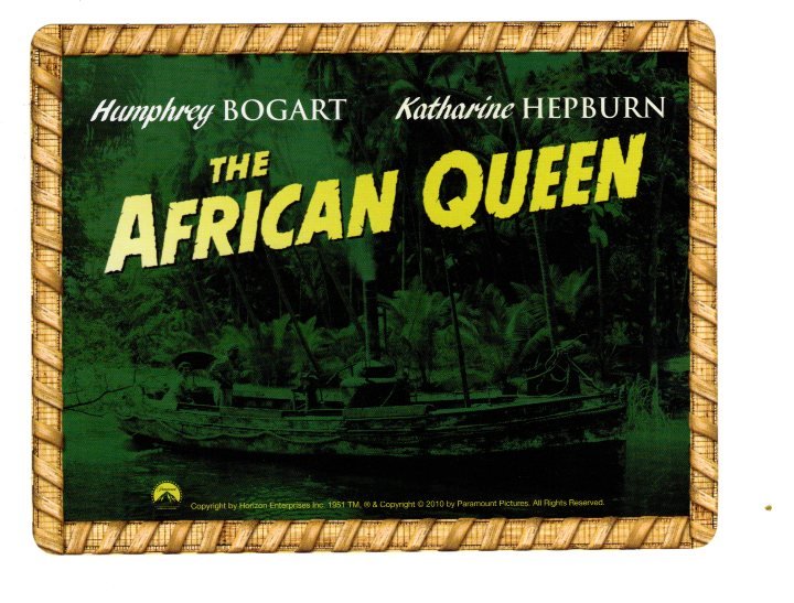 The African Queen 5 X 7 inch Photo Card, Movie Scene, Bogart and Hepburn