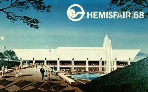 USA 1968 World's Fair HemisFair San Antonio Texas Chrome Postcard 08.54