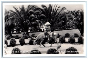 Bernheimer Oriental Gardens Pacific Palisades California CA RPPC Photo Postcard