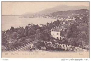 Vue prise de la Frontiere, MENTON, Alpes Maritimes, France, PU-1918