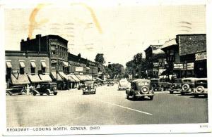 GENEVA OH - Broadway looking North - 1938