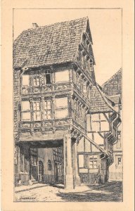 Lot198 germany lindegreen hildesheim pillar house postcard