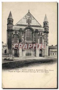 Postcard Old Saint Jouin de Marnes Deux Sevres fa?ade of the church XI and XI...