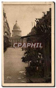 Old Postcard Paris strolling Rue Soufflot And Pantheon