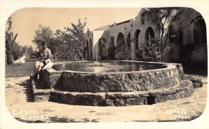 RPPC, Real Photo,Fountain,  Court Cortez, Laredo,Texas, TX ,Old Postcard