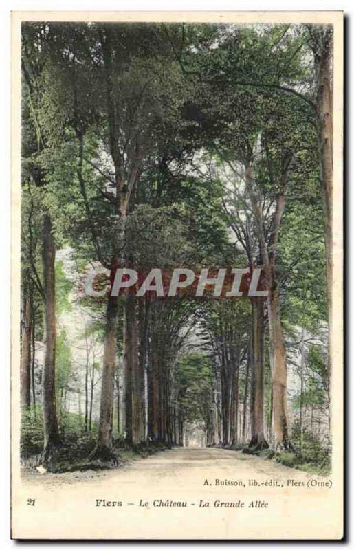 Old Postcard Flers Chateau La Grande Allee