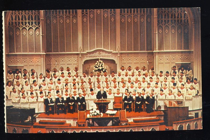 Dallas, Texas/TX Postcard,  Huge Choir, First Baptist Church, 1969!