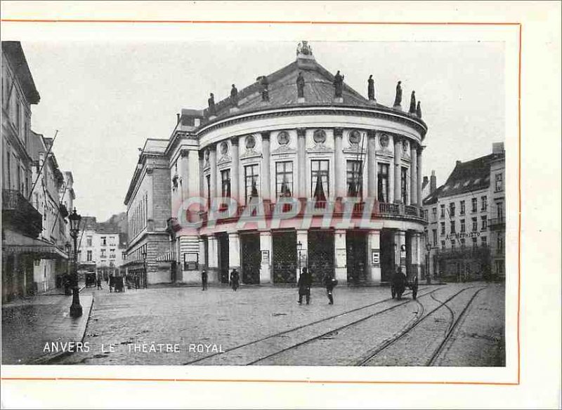 Postcard Old Park Antwerp Antwerp Theater Royal