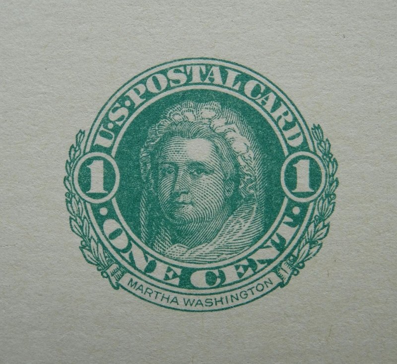 US American POSTAL CARD 1 Cent MARTHA WASHINGTON c1912 Unused