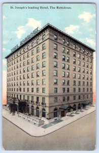 1920's ST JOSEPH MISSOURI LEADING HOTEL THE ROBIDOUX ANTIQUE POSTCARD