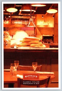 Interior, Bertoldi's Trattoria Italian Restaurant & Bar, London Ontario Postcard