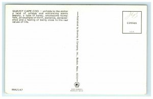 Cape Cod MA Map Postcard Mass Massachusettes