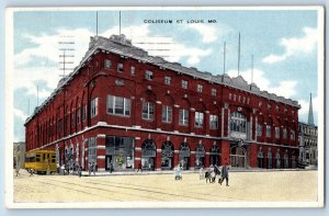 St. Louis Missouri MO Postcard Coliseum Jefferson Exterior Building 1917 Vintage