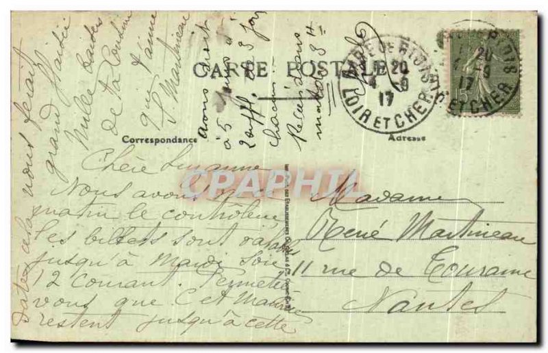 Old Postcard Chaumont Sur Loire Chateau