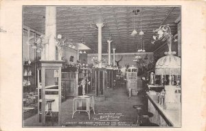 Bozeman Montana Bungalow Ice Cream Parlor, Interior B/W Lithograph PC U6753