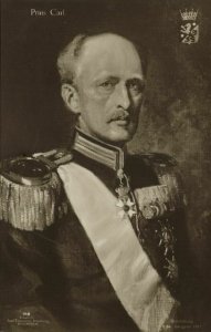 sweden, Prince Carl, Duke of Västergötland, Uniform Medals (1917) RPPC Postcard