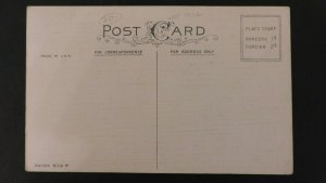 Mint Original Halloween Greetings Postcard Dancing Couple W Pumpkin