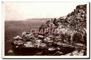 Old Postcard The Pointe du Raz monk of the Rock