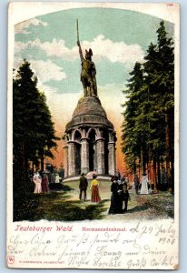 Lower Saxony Germany Postcard Jeutoburg Forest: Hermann Monument 1906