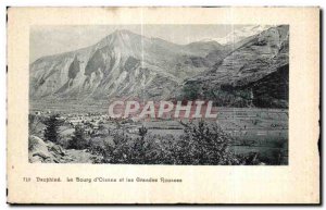 Old Postcard Dauphine Le Bourg d Oisans and the Grandes Rousses