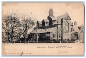 1905 Gymnasium Building Exterior Street Cambridge Massachusetts Vintage Postcard 