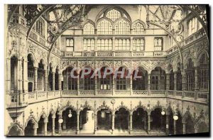 Old Postcard Antwerp Interior Stock Exchange