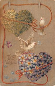 To My Valentine Birds & Heart Shaped Flowers, AA374-9